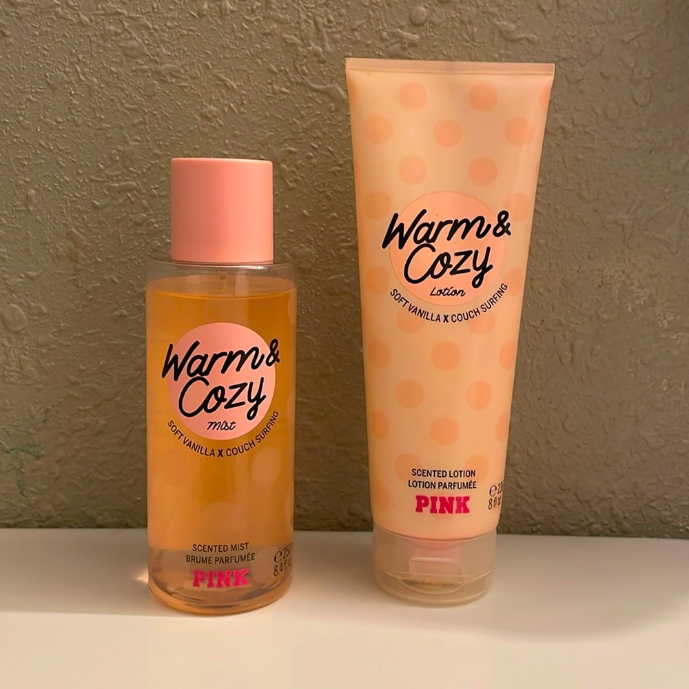 Pink VS Warm and Cozy Perfume and Scented lotion